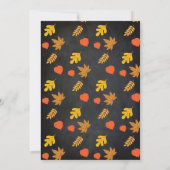 黒い少しカボチャ最初誕生日の招待状 招待状 (裏面)