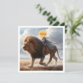 黒い少女がライオンに乗って、カードに私の顔を入れろ カード (スタンド正面)