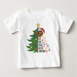 黒い少年 メラニン少年 クリスマススウェーター  X'マス 楽しい ベビーTシャツ
