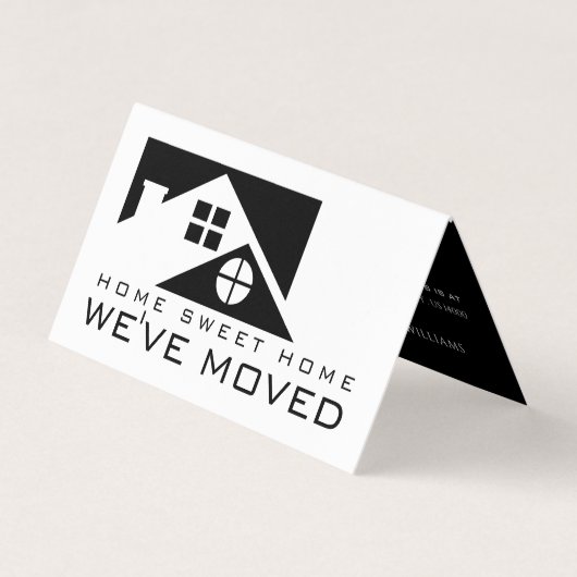 黒い屋上、住所カードの変更 名刺 (正面)