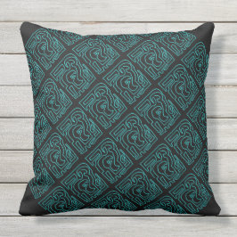 黒い屋外のジャンボ枕のティール(緑がかった色)の当惑 アウトドアクッション