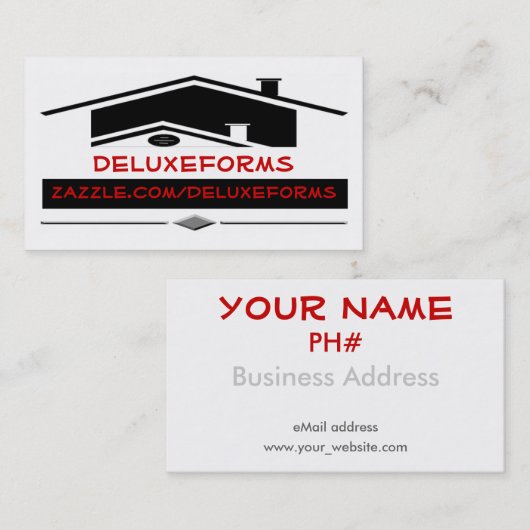 黒い屋根 名刺 (正面/裏面)