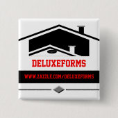 黒い屋根 缶バッジ (正面)