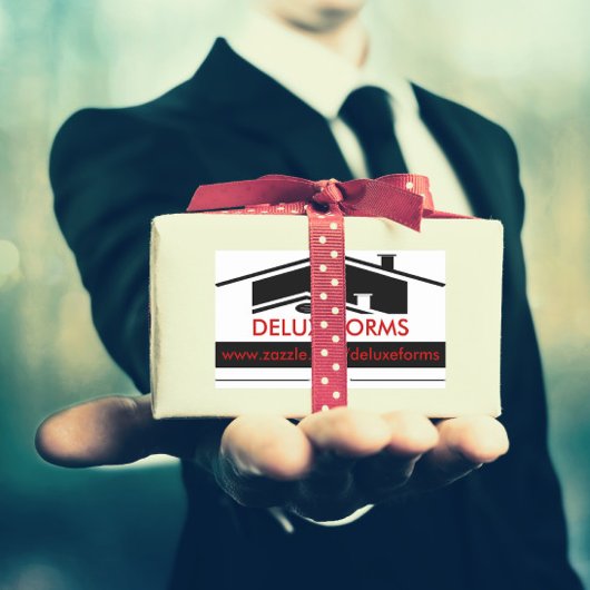 黒い屋根 長方形シール