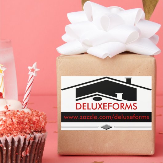 黒い屋根 長方形シール (パーティー)