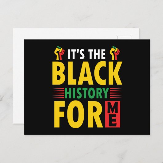 黒い履歴月のお祝いはがき シーズンポストカード (正面/裏面)