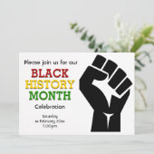 黒い履歴月のお祝いカスタム写真 招待状 (スタンド正面)