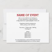 黒い履歴月のお祝いカスタム写真 招待状 (裏面)