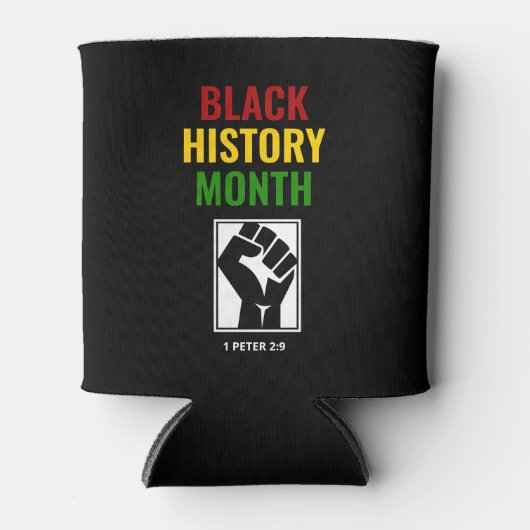 黒い履歴月のカスタマイズ可能な写真聖なる書物、 経典 缶クーラー (正面)