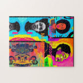 黒い履歴月のコラージュ ジグソーパズル (横)