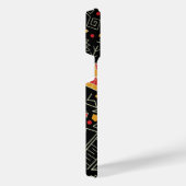 黒い履歴月のパターン iPhoneケース (右側面)