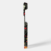 黒い履歴月のパターン iPhoneケース (左側面)