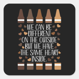 黒い履歴月の内部の同じハート先生 スクエアシール