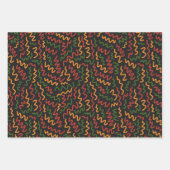 黒い履歴月の折り返し紙 ラッピングペーパーシート (正面3)