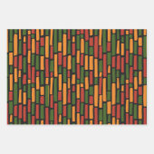 黒い履歴月の折り返し紙 ラッピングペーパーシート (正面)