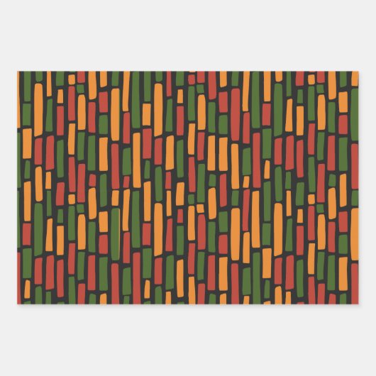 黒い履歴月の折り返し紙 ラッピングペーパーシート (正面)