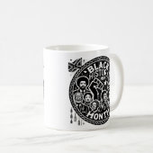 黒い履歴月の献上品 コーヒーマグカップ (正面右)