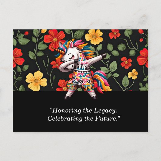 黒い履歴月はがき(フローラ付鮮やか) ポストカード (正面)