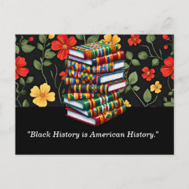 黒い履歴月はがき(フローラ付鮮やか) ポストカード