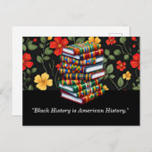 黒い履歴月はがき(フローラ付鮮やか) ポストカード (正面/裏面)