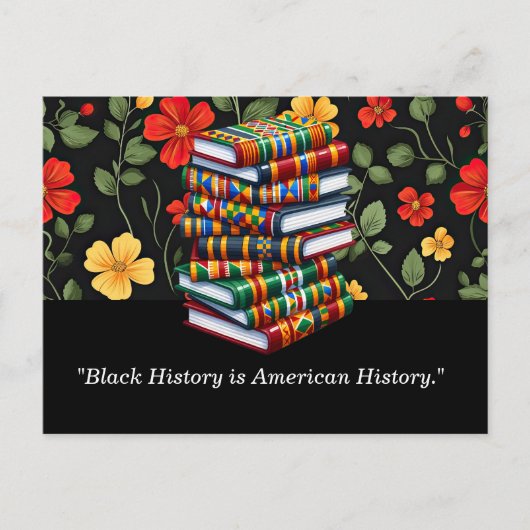 黒い履歴月はがき(フローラ付鮮やか) ポストカード (正面)