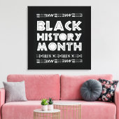 黒い履歴月デザインアフリカグラフィック キャンバスプリント (インサイチュ (リビング))