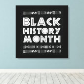 黒い履歴月デザインアフリカグラフィック キャンバスプリント (インサイチュ (ウッドフロア))