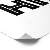 黒い履歴月デザインアフリカグラフィック ポスター (角)