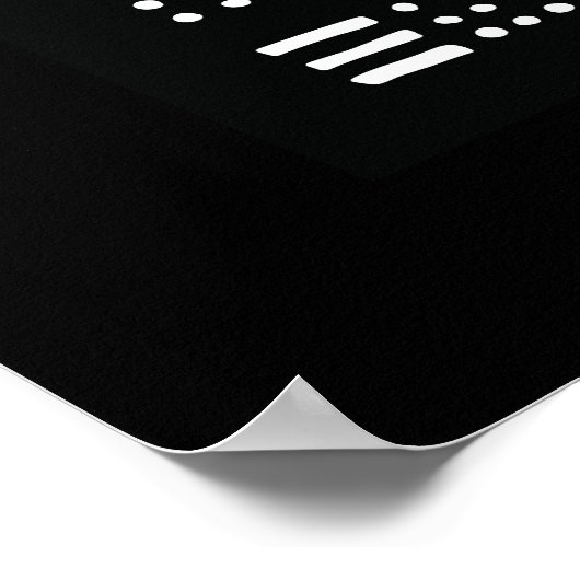 黒い履歴月デザインアフリカグラフィック ポスター (角)