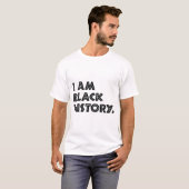 黒い履歴月デザインアフリカグラフィック Tシャツ (正面フル)