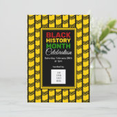 黒い履歴月ロゴの写真を追加 招待状 (スタンド正面)