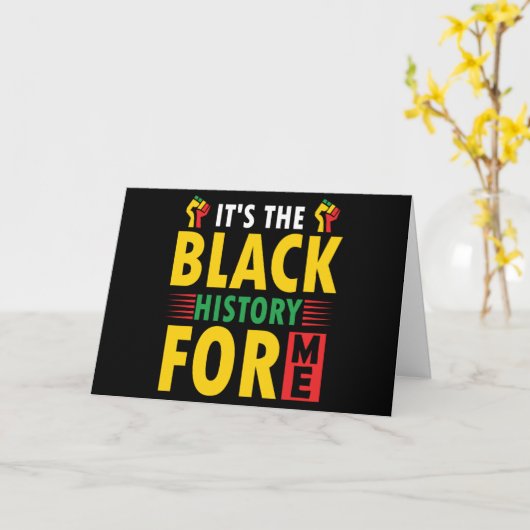 黒い履歴月折りグリーティングカード カード (黄色い花)