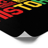 黒い履歴月期期間要素表アフリカ ポスター (角)