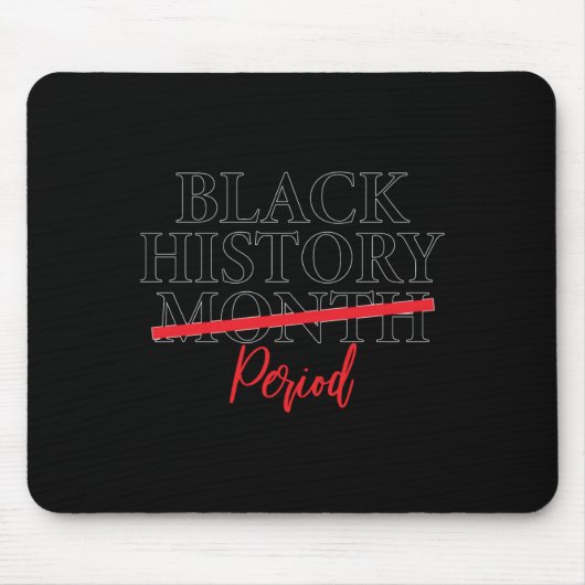黒い履歴月期間 マウスパッド (正面)