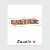 黒い履歴月黒誇りを持った |ダイカットのシール シール (シート)