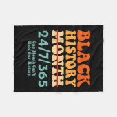 黒い履歴月2025 フリースブランケット (正面(横))