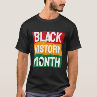 黒い履歴月。アフリカ系アメリカお祝い Tシャツ