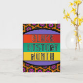 黒い履歴月 カード (黄色い花)