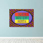 黒い履歴月 キャンバスプリント (インサイチュ (ウッドフロア))