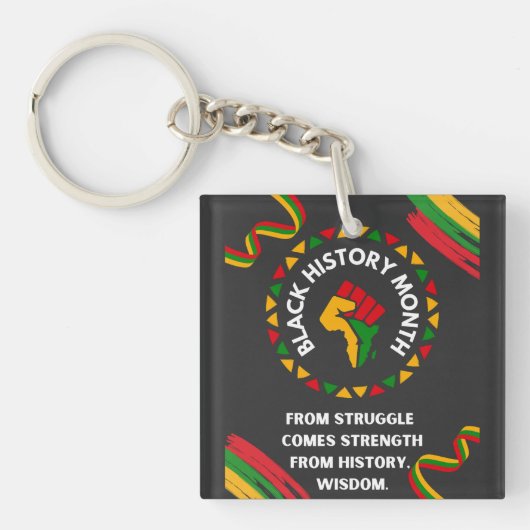 黒い履歴月 キーホルダー (正面)