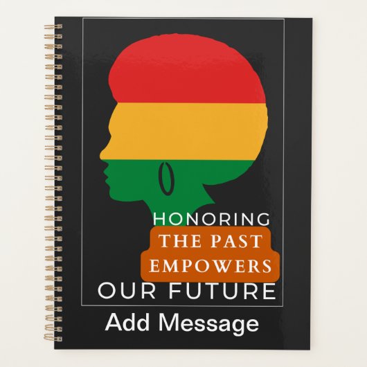 黒い履歴月 プランナー手帳 (正面)