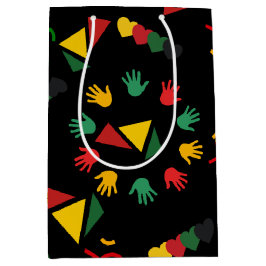 黒い履歴月 ミディアムペーパーバッグ