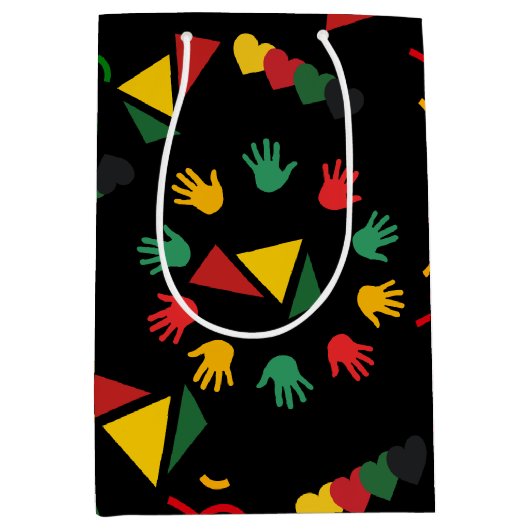 黒い履歴月 ミディアムペーパーバッグ (正面)