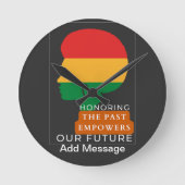 黒い履歴月 ラウンド壁時計 (正面)