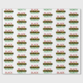 黒い履歴月 ラッピングペーパー (フラット)