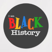 黒い履歴月 ラベル (デザイン2)