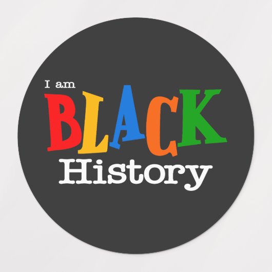 黒い履歴月 ラベル (デザイン2)