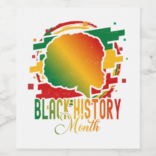 黒い履歴月 ワインラベル (シングルラベル)