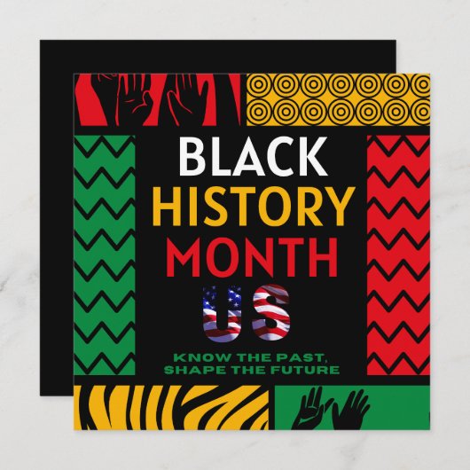 黒い履歴月 招待状 (正面/裏面)