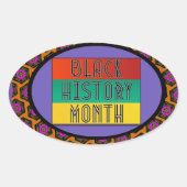 黒い履歴月 楕円形シール (正面)